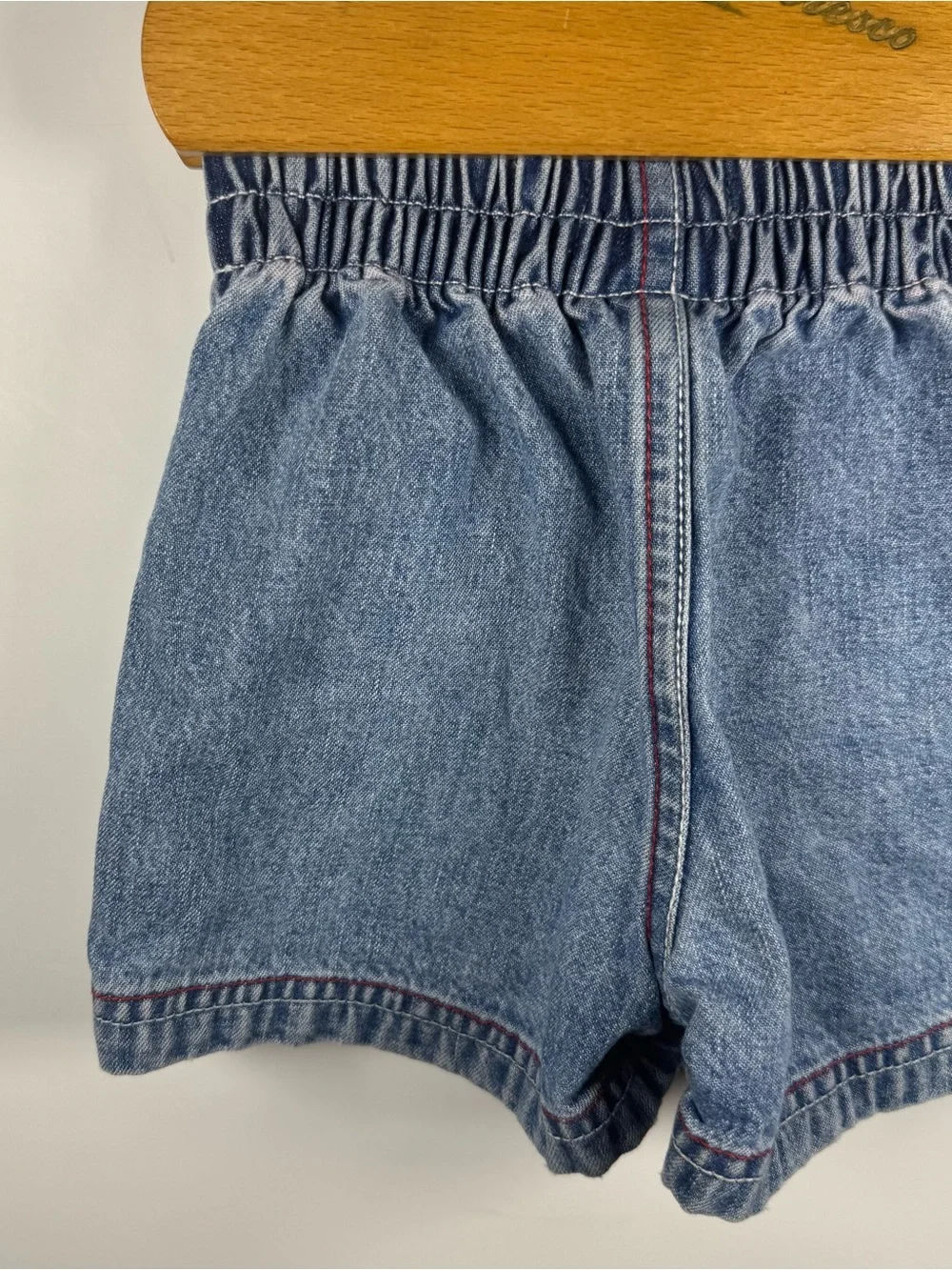 Y2K OshKosh B’gosh Girls Blue Denim Skort 3T Star Embroidered Americana Western